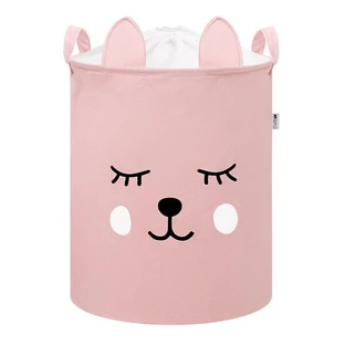 Sipo, cubo de basura de juguete oso rosa, 1 ud.