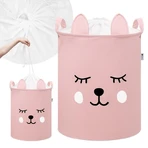 Sipo, cubo de basura de juguete oso rosa, 1 ud.