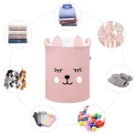 Sipo, cubo de basura de juguete oso rosa, 1 ud.