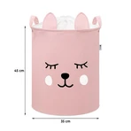 Sipo, cubo de basura de juguete oso rosa, 1 ud.