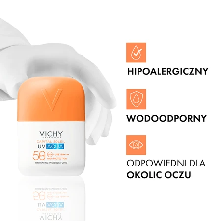 Vichy Capital Soleil, fluide hydratant SPF50 PA+++, 50 ml