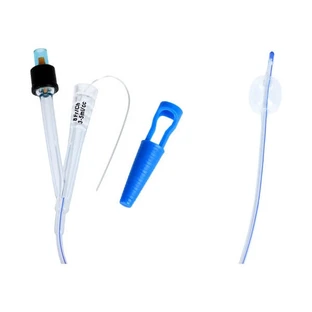 Outline, sonde de Foley urologique, à deux voies avec valve en plastique et marqueur de contraste pour rayons X, CH 8/3-5 ml, 1 pc.