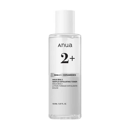 Anua, BHA 2% Gentle Exfoliating Toner, milde gezichtspeelingstoner met 2% BHA, 150 ml
