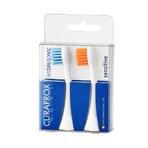 Curaprox Hydrosonic Sensitive Duo, sonic toothbrush heads, blue and orange, 2 pcs.