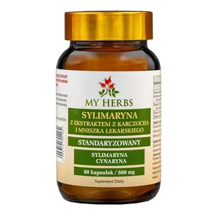 My Herbs Silimarina con extracto de alcachofa y diente de león, cápsulas, 80 uds.