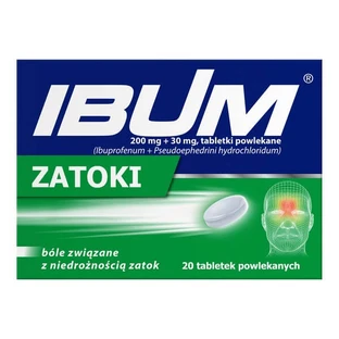 Ibum Zatoki, 200 mg + 30 mg, film-coated tablets, 20 pcs.