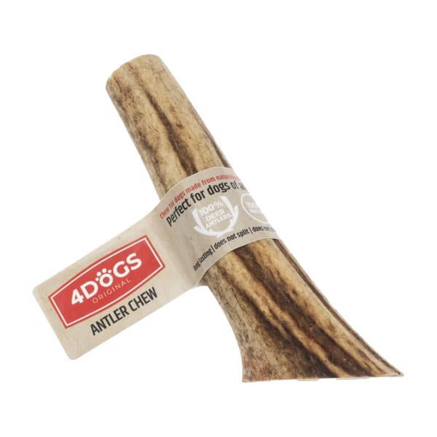 4Dogs Original, hertengewei voor hondenkauwbot, hard M, hond 8-20 kg, 1 st.