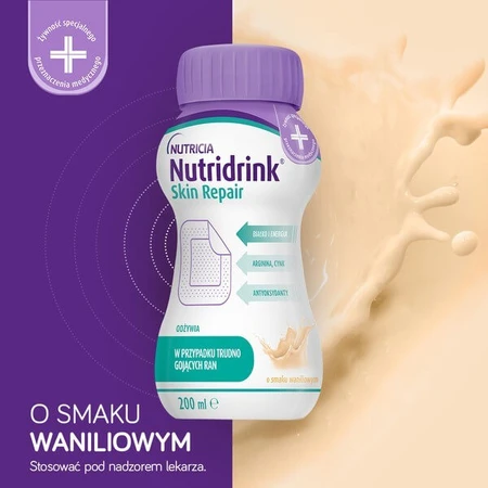 Set de 3 x Nutridrink Skin Repair, sabor vainilla, líquido, 4 x 200 ml + INTENO Soft Care, toallitas de cuidado, 10 uds.