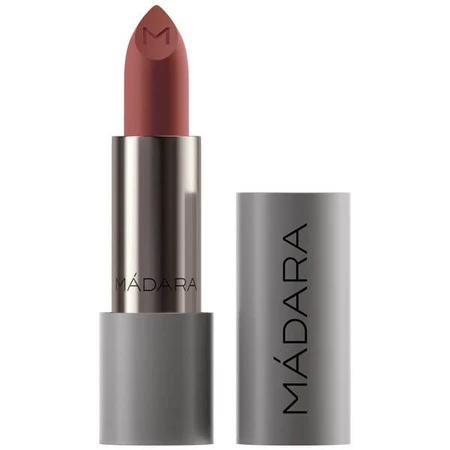 Madara Velvet Matte Cream Lipstick, barra de labios mate con acabado satinado, Warm Nude, 3,8 g