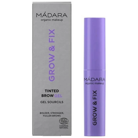 Madara Grow &amp; Fix Tinted Brow Gel, Frosty Taupe 3 wenkbrauw styling gel serum, 4.25 ml