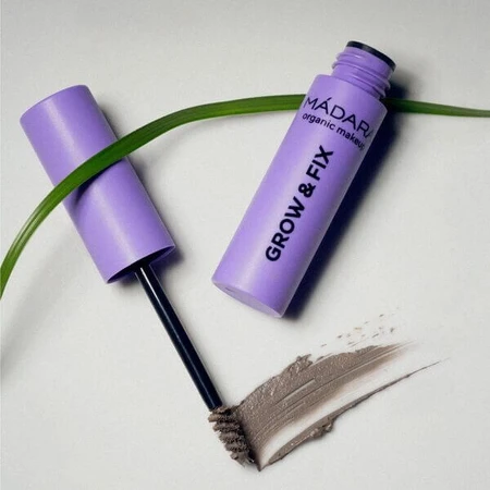 Madara Grow &amp; Fix Tinted Brow Gel, Frosty Taupe 3 wenkbrauw styling gel serum, 4.25 ml