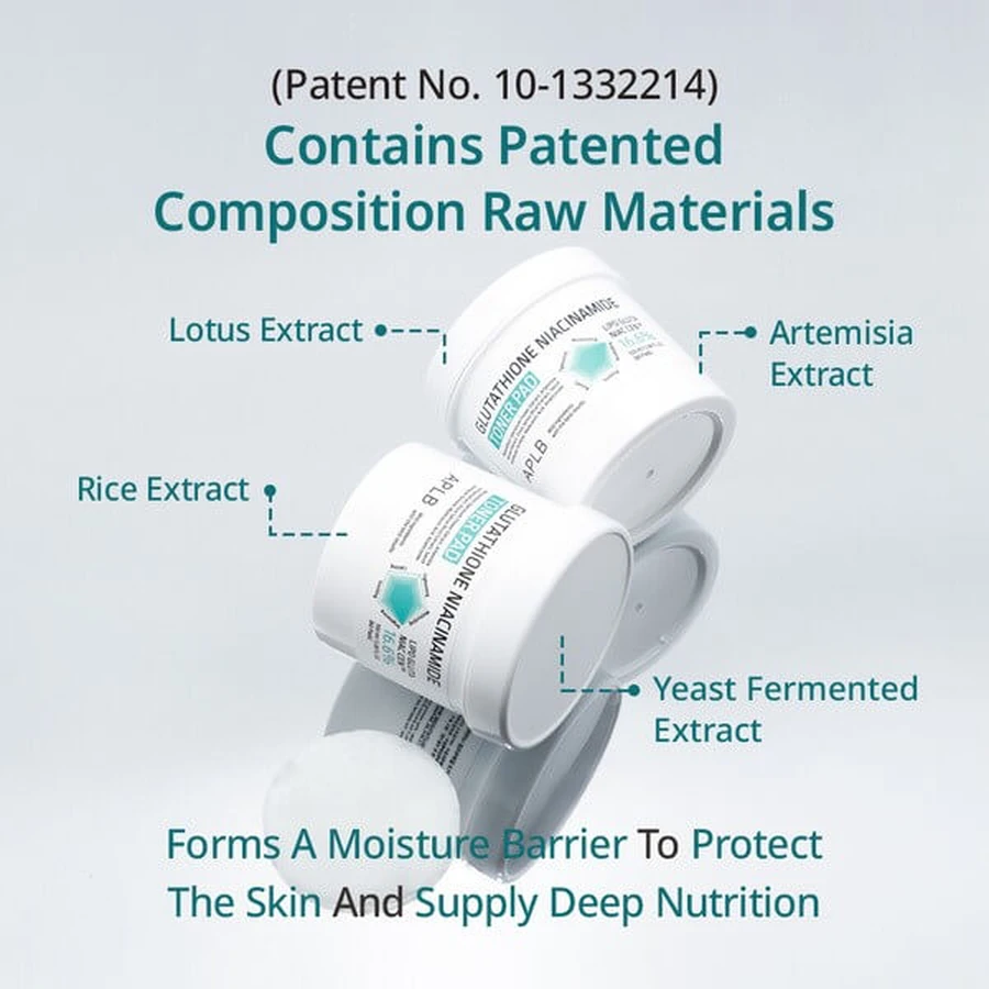 APLB Glutathione Niacinamide Toner Pad, facial toning pads with glutathione and niacinamide, 60 pcs.