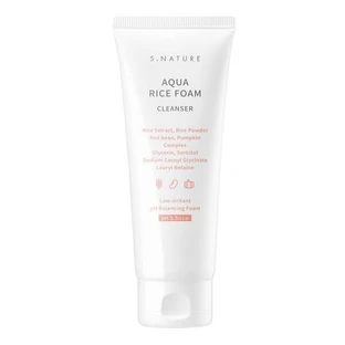 S. Nature Aqua Rice, rice facial cleansing foam, 80 ml.
