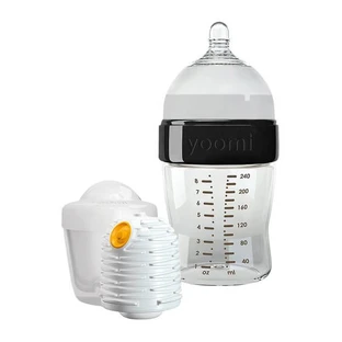 Yoomi, Schwarzes Set, 240 ml Flasche + Wärmer + Kapsel, 1 Stk.