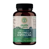 Ekolife Natura Biologische Chlorella &amp; Spirulina, tabletten, 240 st.