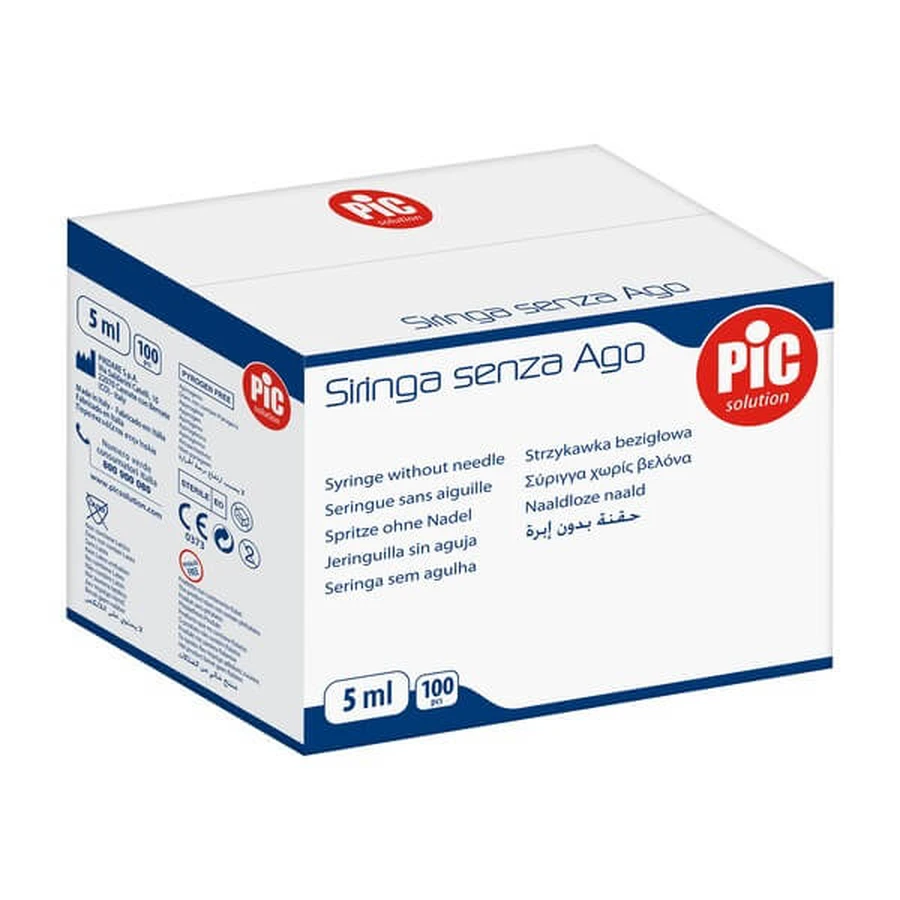 PiC Central, jeringa, 5 ml, 100 uds.