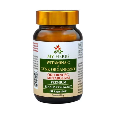 My Herbs Vitamina C + Zinc Orgánico, cápsulas, 80 uds.