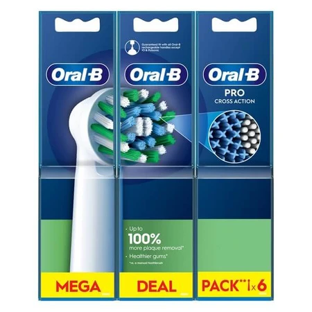 Oral-B, Cross Action, puntas de recambio, 6 uds.