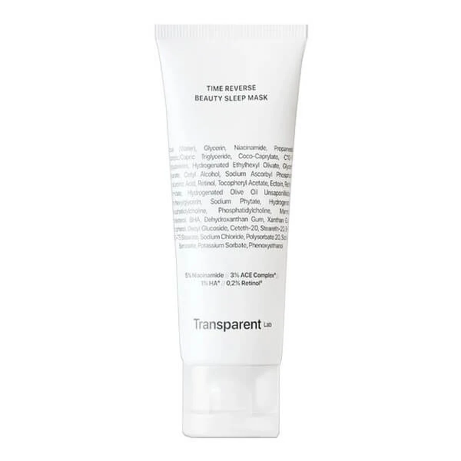 Transparent Lab Time Reverse Beauty Sleep Mask, masque anti-âge pour le visage, 75 ml.