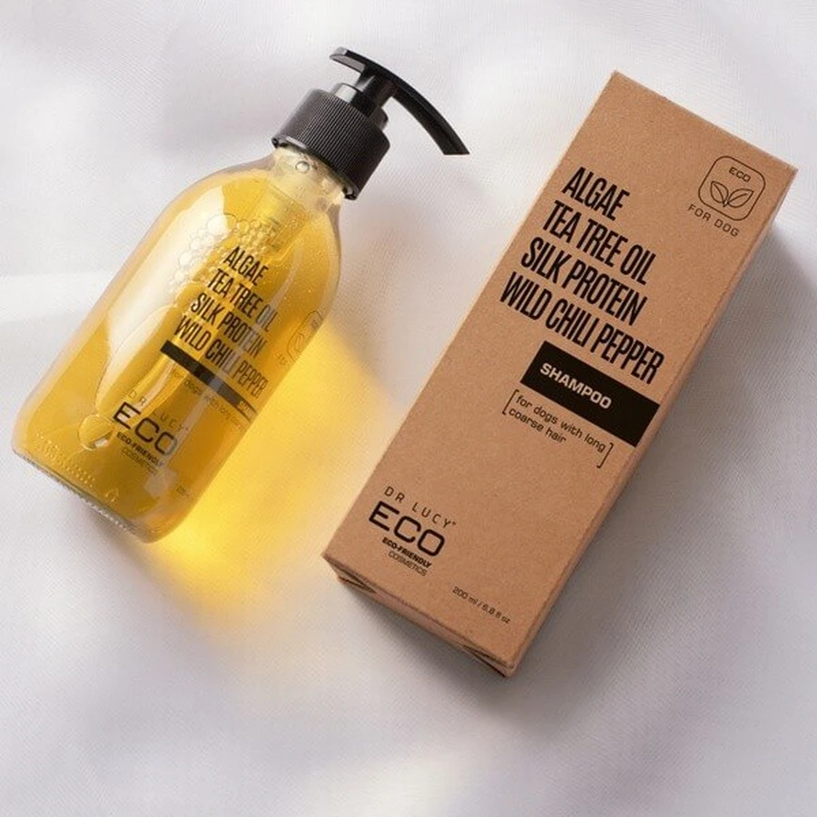 Dr. Lucy Eco, Shampoo für Hunde mit langem und grobem Haar, 200 ml