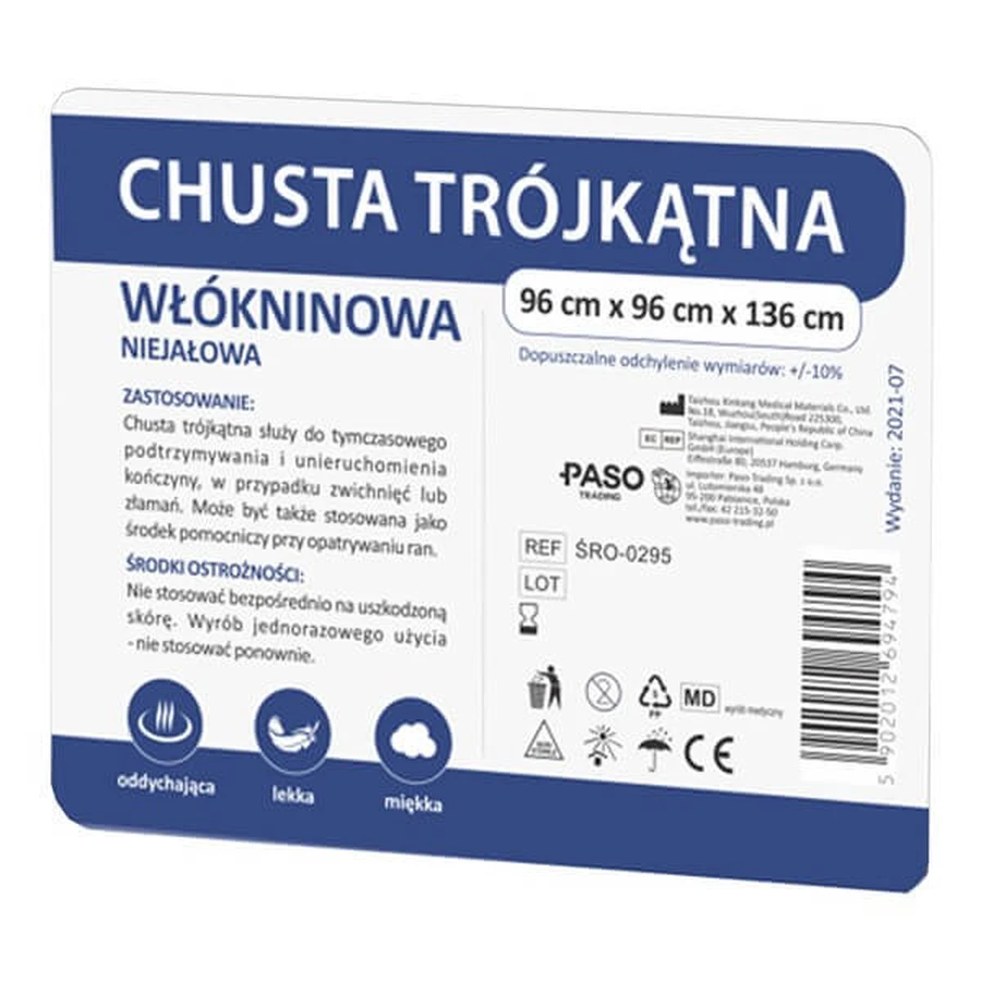 Paso, sling triunghiular, nețesut, nesteril, 1 buc.
