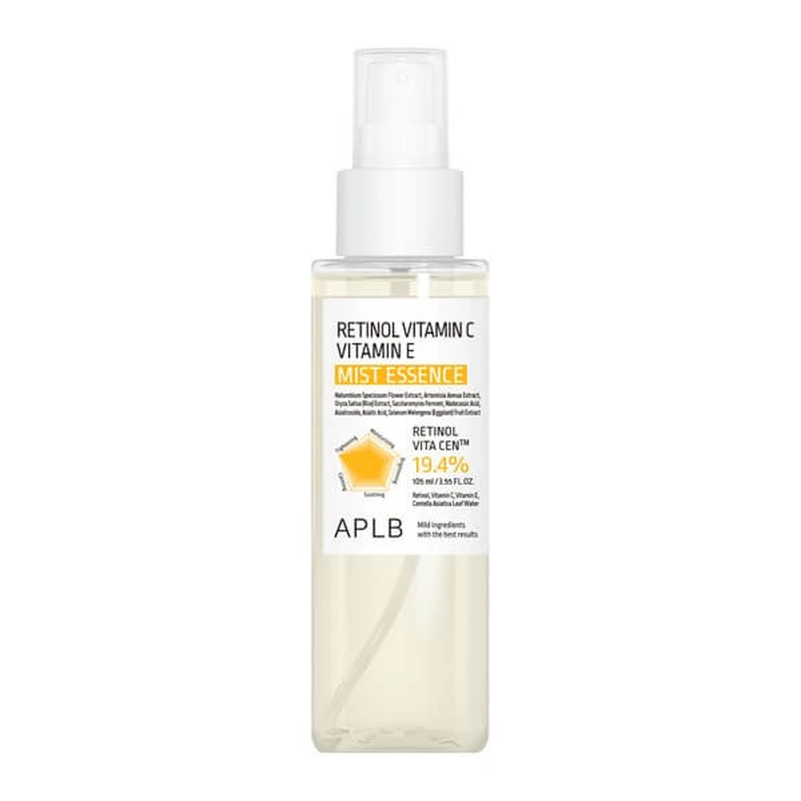 APLB Retinol Vitamin C Vitamin E Mist Essence, esencia de bruma con retinol y vitaminas C y E, 105 ml