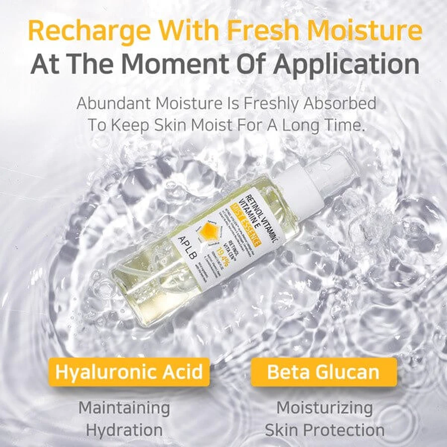 APLB Retinol Vitamin C Vitamin E Mist Essence, esencia de bruma con retinol y vitaminas C y E, 105 ml