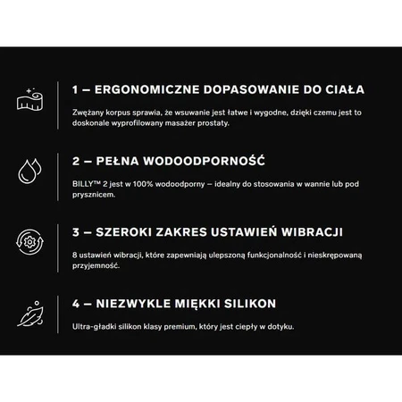 LELO Billy 2 Black, anaal vibrator, 1 st.