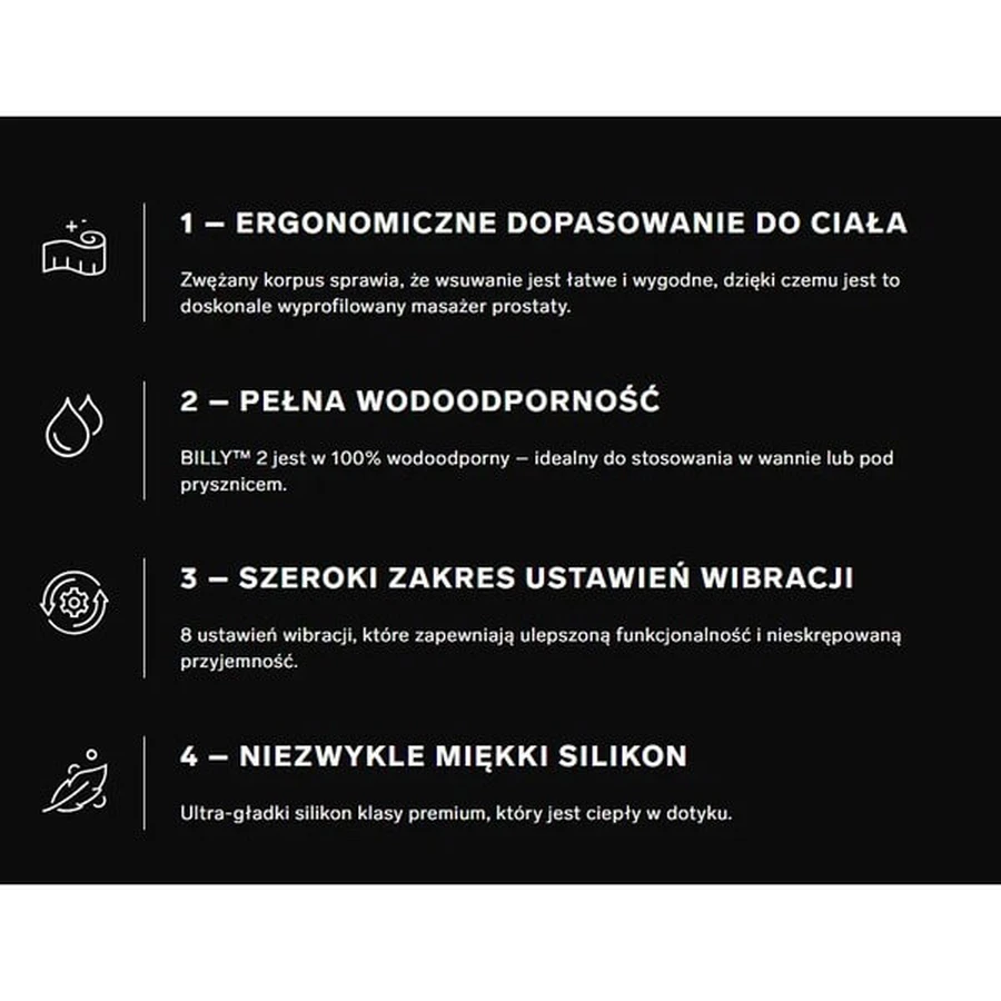 LELO Billy 2 Black, anaal vibrator, 1 st.