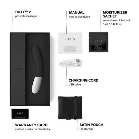 LELO Billy 2 Black, anaal vibrator, 1 st.