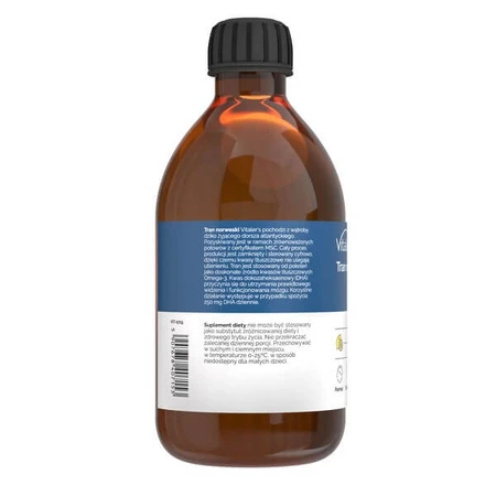 Vitalers Norwegian Tran, liquid, lemon flavor, 250 ml