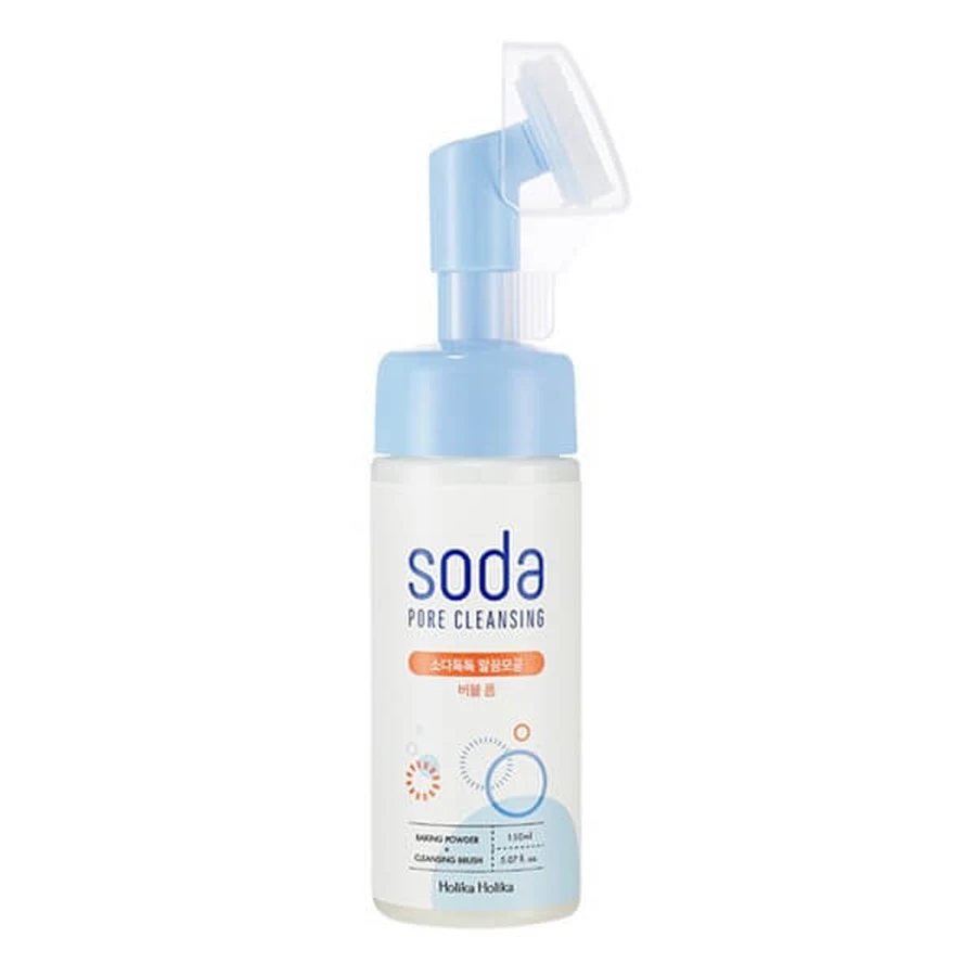Holika Holika Soda Tok Tok, mousse nettoyante pour le visage avec brosse nettoyante, 150 ml