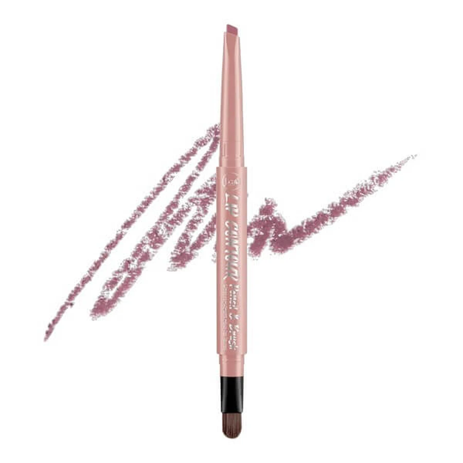 J.Cat Beauty Lip Contour Pencil &amp; Brush, automatic lip liner with brush 212 Mystic Mauve Beige, 0.22 g