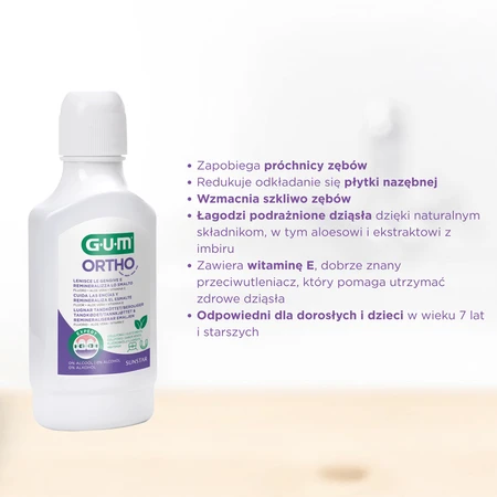 Gum Ortho, mouthwash for people with braces, 300 ml