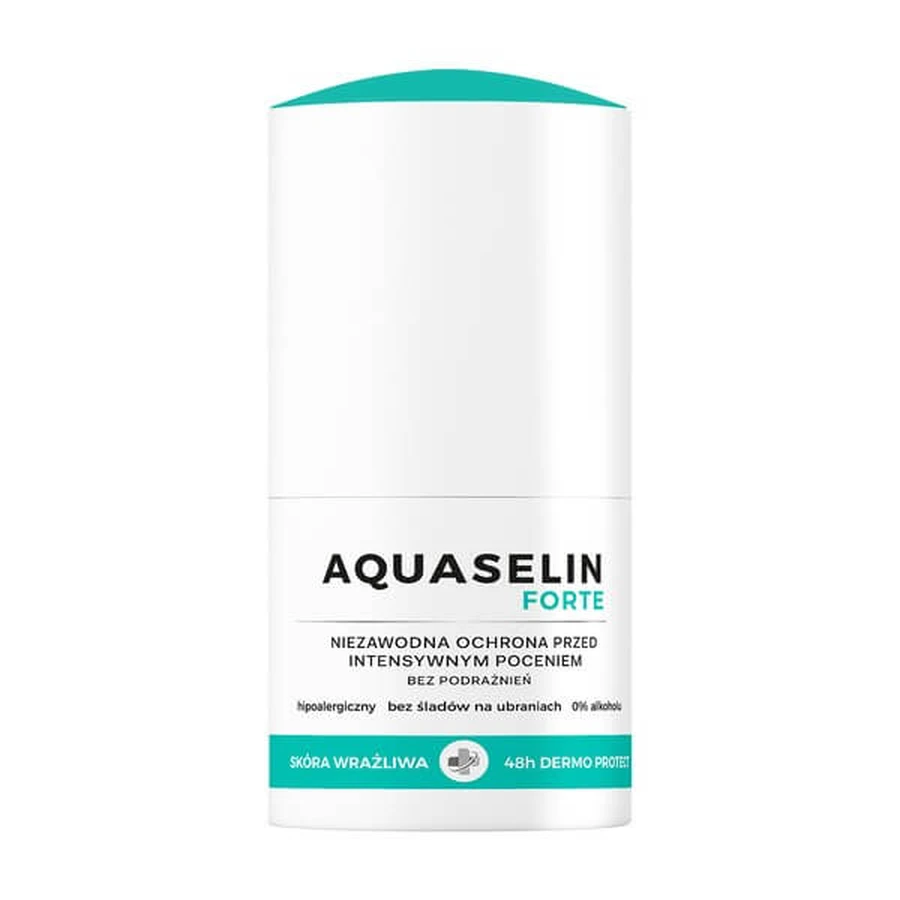 Aquaselin Forte, antitranspirante contra la sudoración intensa para pieles sensibles, 50 ml