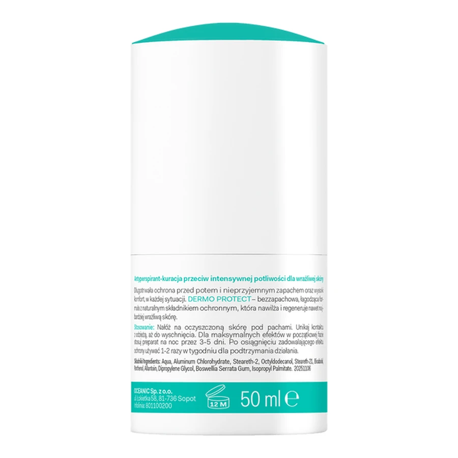 Aquaselin Forte, antitranspirante contra la sudoración intensa para pieles sensibles, 50 ml
