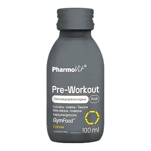 Pharmovit GymFood Pre-Workout Plus, liquid, lemon flavor, 100 ml