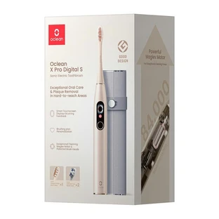 Oclean X Pro Digital, set (brosse à dents + étui +3 embouts supplémentaires), couleur or, 1 pièce.