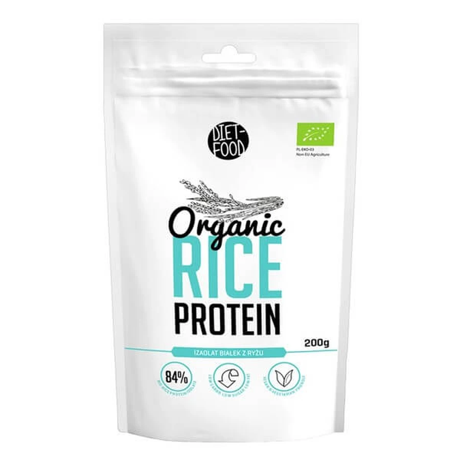 Diet-Food, Biologisch rijsteiwit, rijsteiwit, 200 g