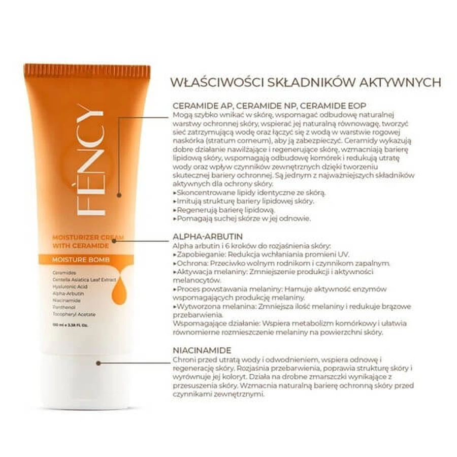 Fency, krem nawilżający z ceramidami, 100 ml: ceny i cechy