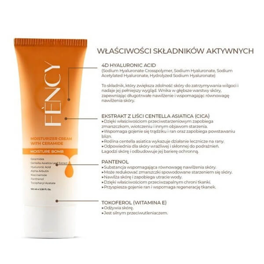 Fency, krem nawilżający z ceramidami, 100 ml: ceny i cechy