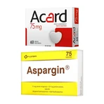 Acard set, 75 mg, comprimés entéraux enrobés, 60 pcs. + Aspargin, 250 mg + 250 mg, comprimés, 75 pcs.