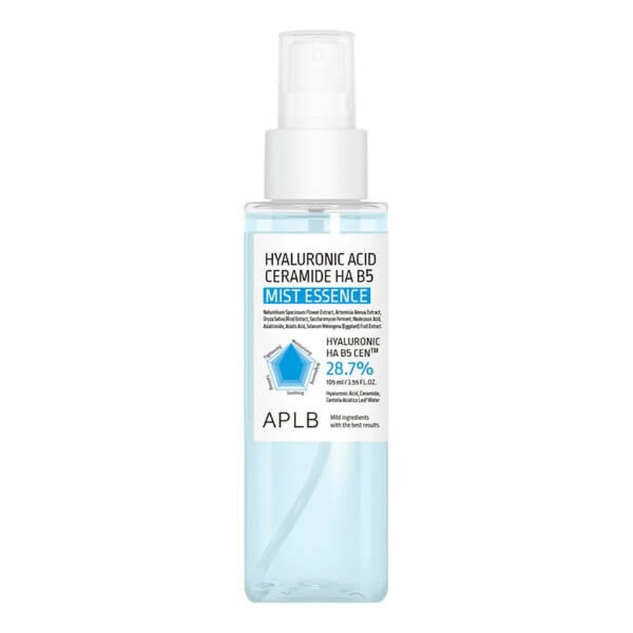 APLB Hyaluronic Acid Ceramide HA B5 Mist Essence, gezichtsnevel-essence met hyaluronzuur en ceramiden, 105 ml.