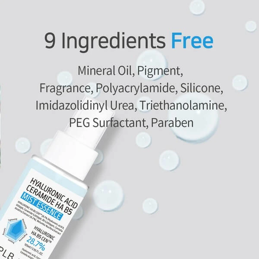 APLB Hyaluronic Acid Ceramide HA B5 Mist Essence, gezichtsnevel-essence met hyaluronzuur en ceramiden, 105 ml.
