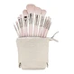 Ilu Basic Set mit 12 Schminkpinseln + Etui, rosa