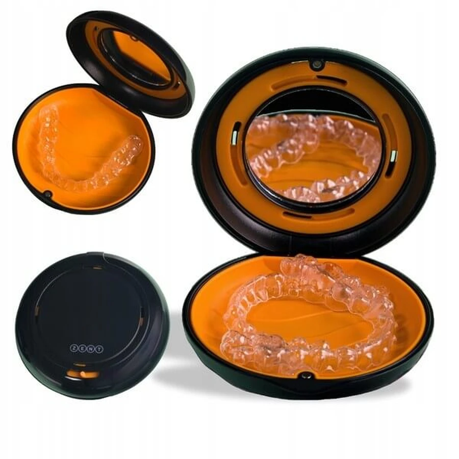 Zent Case, storage case for orthodontic braces and trays, black, 1 pc.