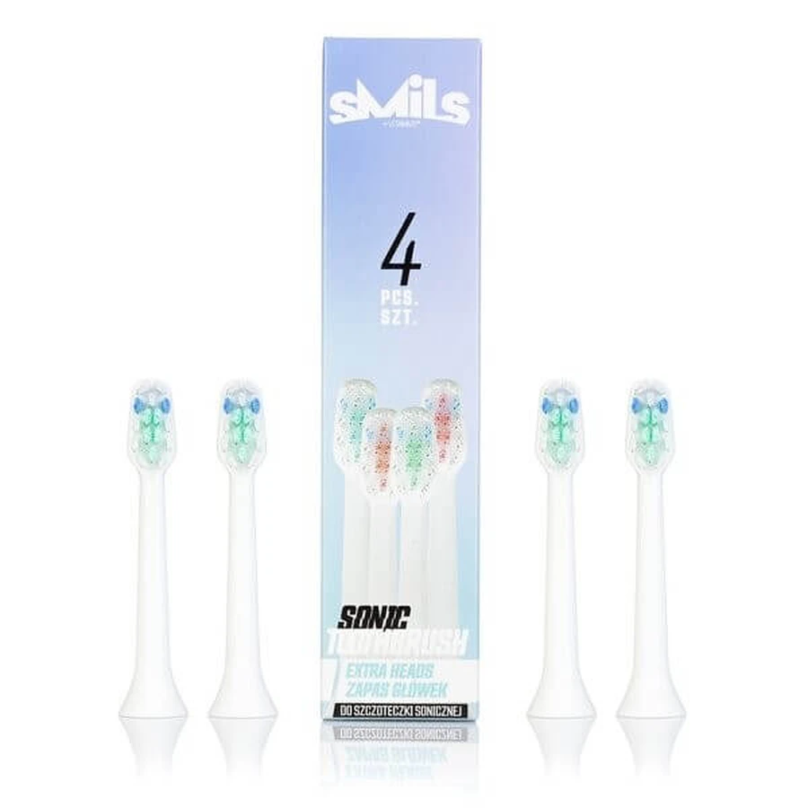 Vitammy, Smils light mix sonische tandenborstel tips, 4 stuks.