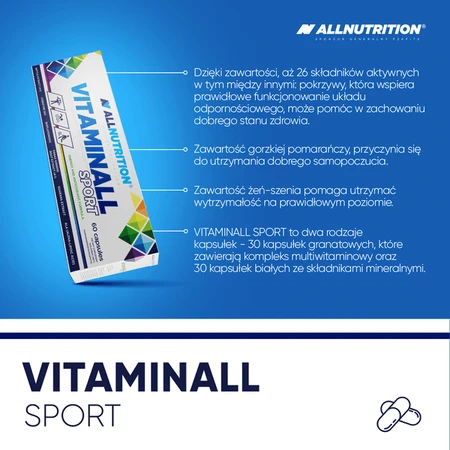2er-Set Allnutrition Vitaminall Sport, Kapseln, 60 Stück.