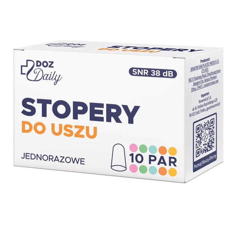 DOZ Tägliche Ohrstöpsel, 10 Paar