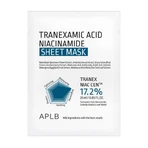 APLB Tranexaminezuur Niacinamide Sheet Mask, verhelderend bladmasker met tranexaminezuur en niacinamide, 25 ml
